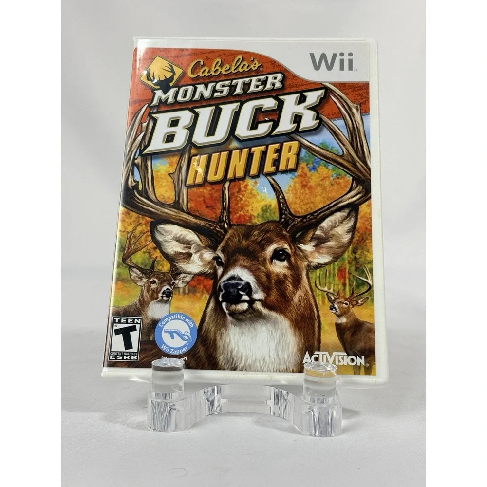 Cabela's Monster Buck Hunter (Nintendo Wii, 2010) Tested Complete With Book